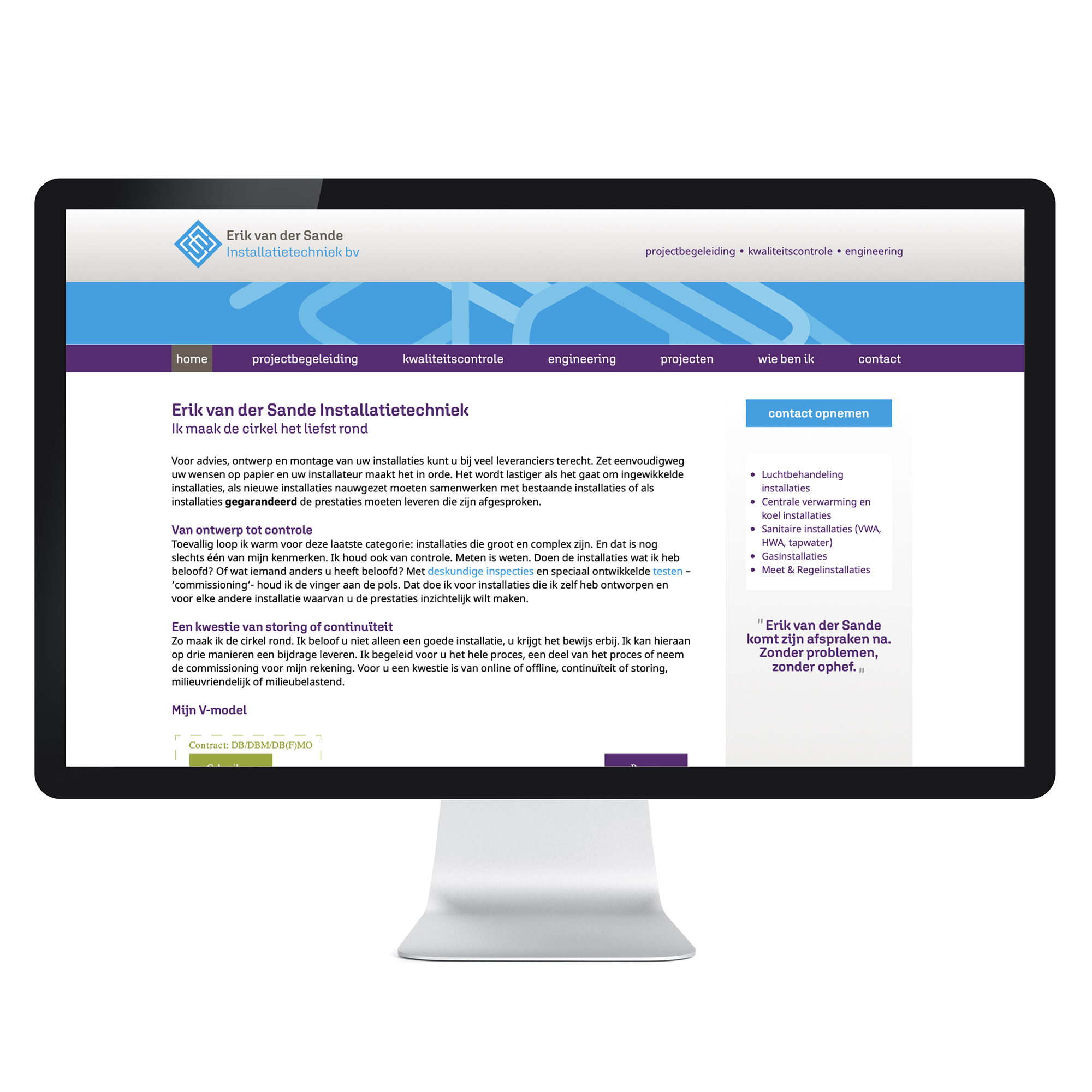 website Erik van der Sande Installatietechniek