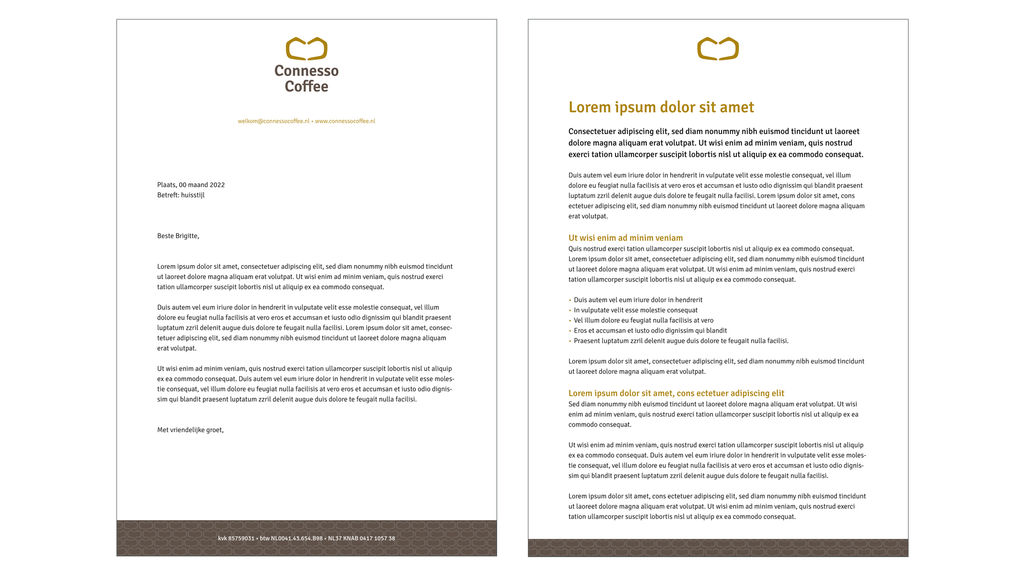 Connesso Coffee briefpapier