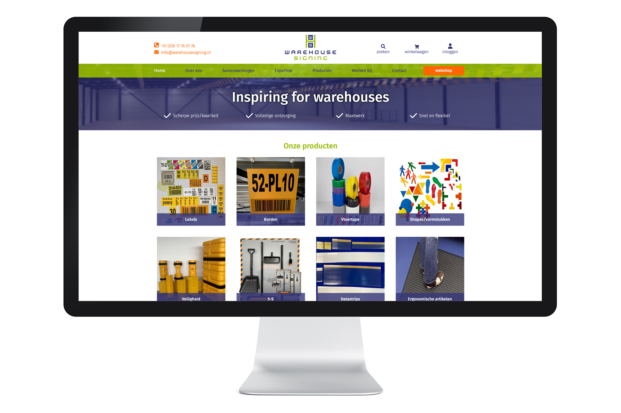 website Warehouse signing