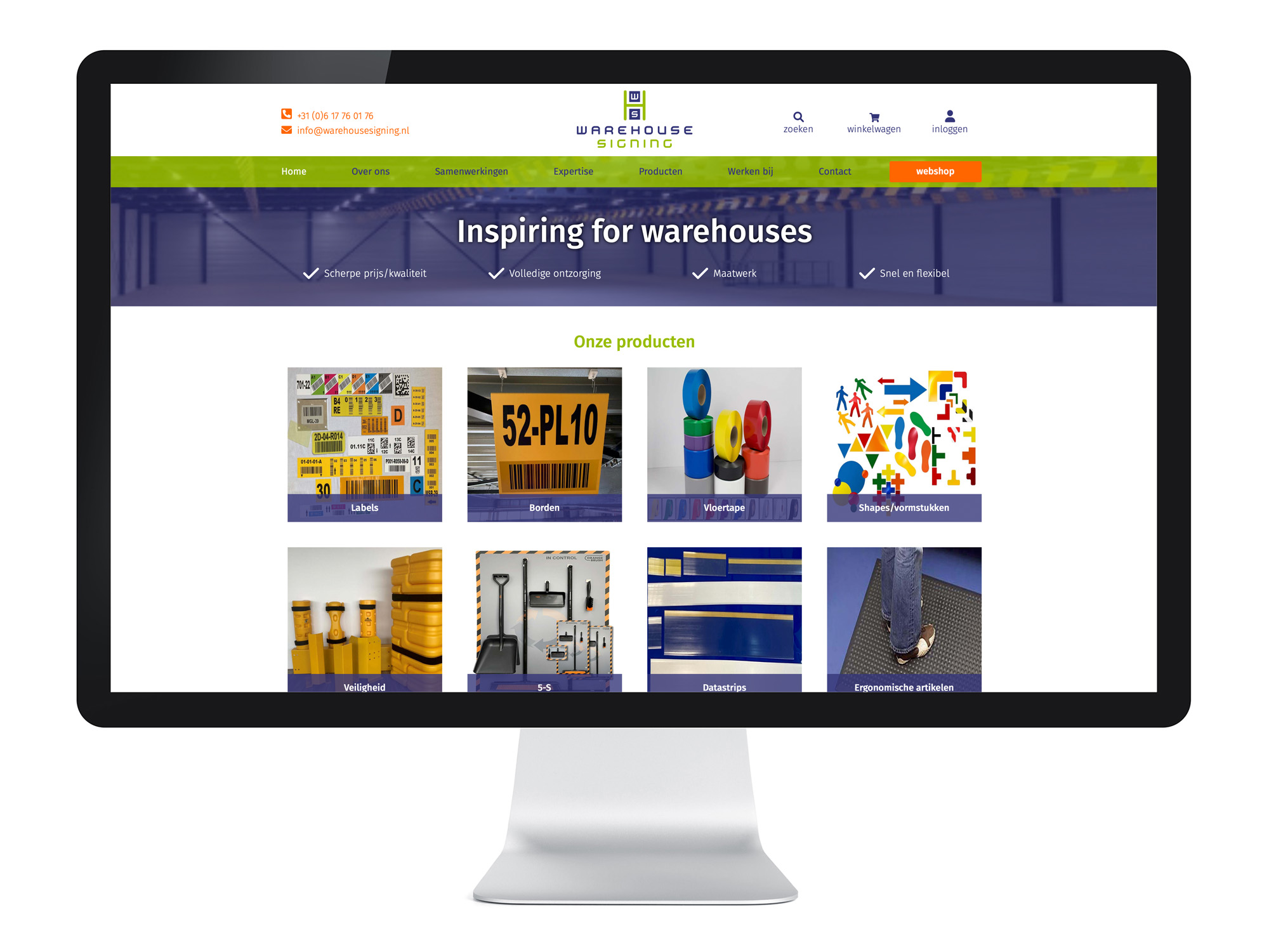 website Warehouse signing