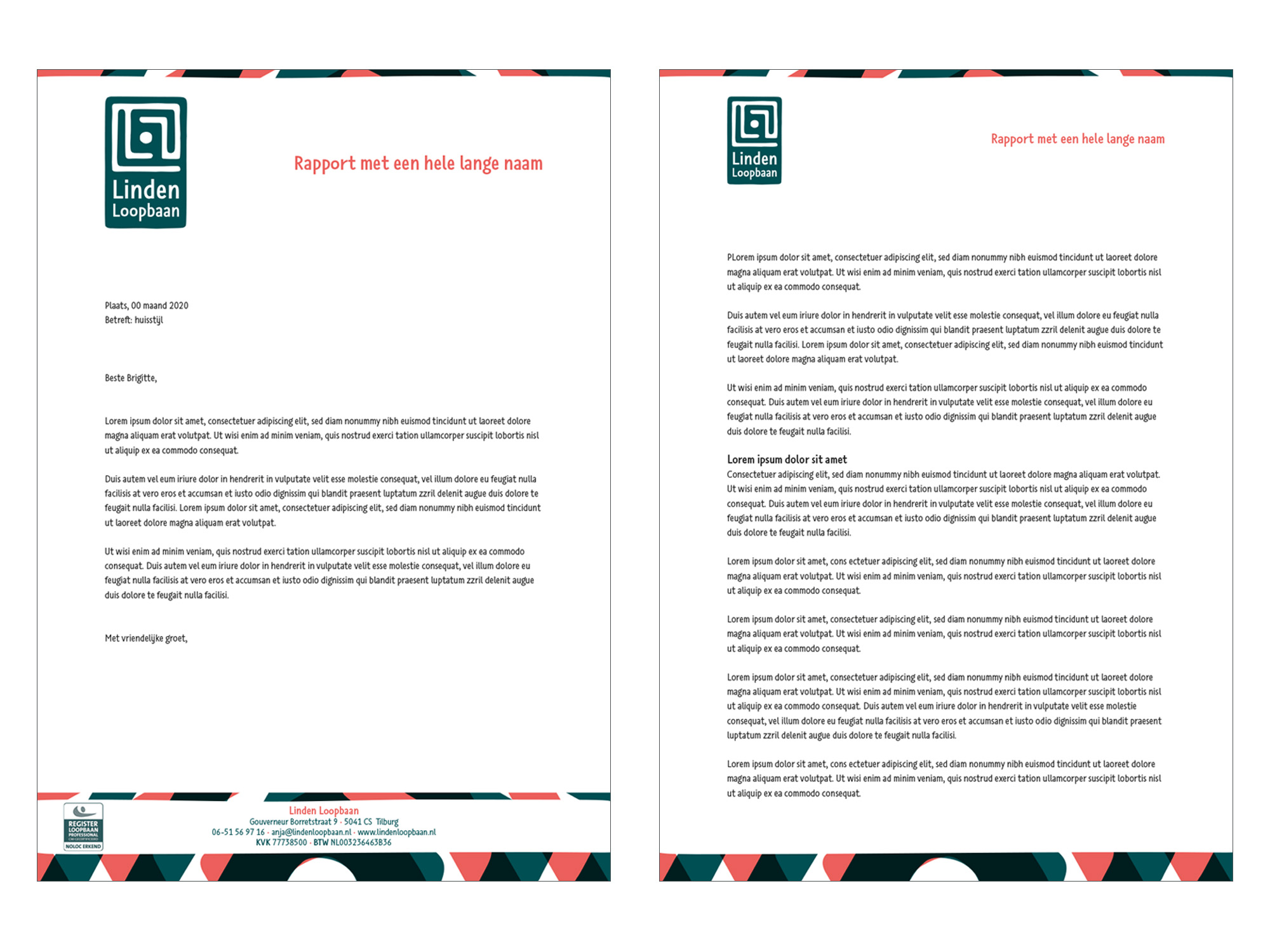 Wordtemplate Linden Loopbaan