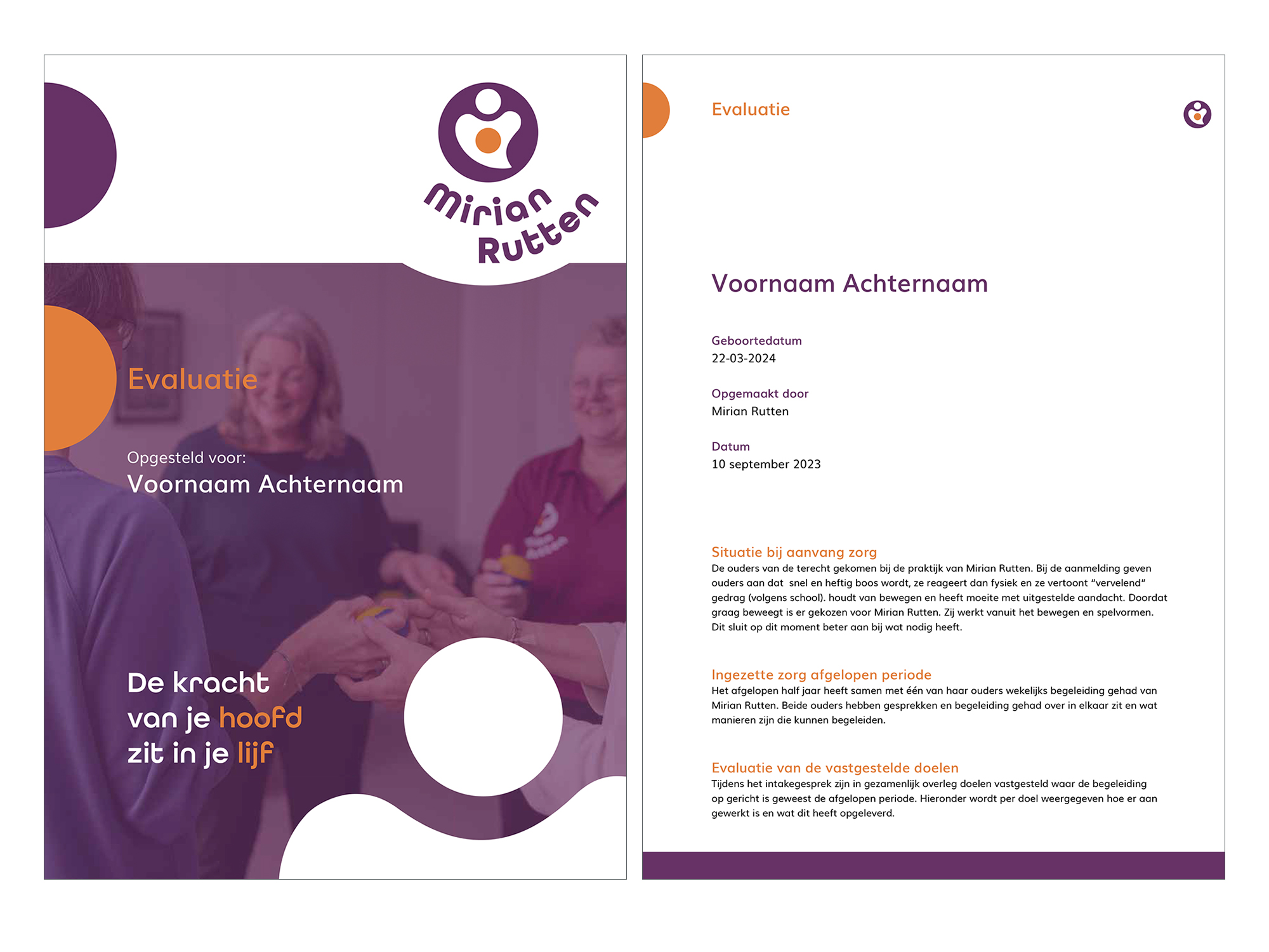 template zorgdocumenten