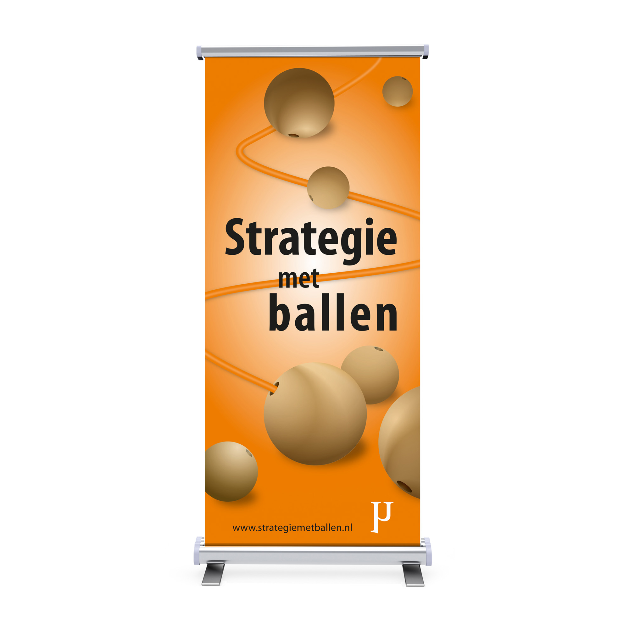 rollup banner Strategie met ballen